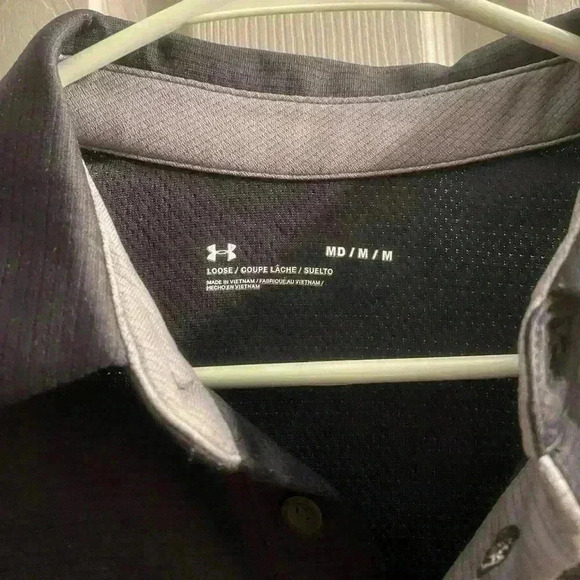 Under Armour Black Polo Shirt size Med - Picture 4 of 5
